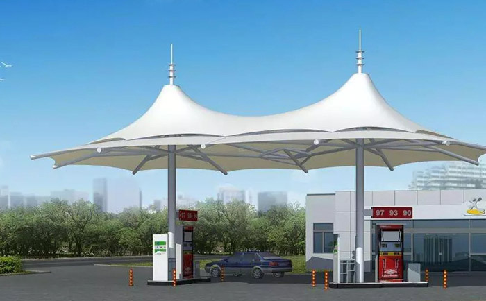 膜結構加油站