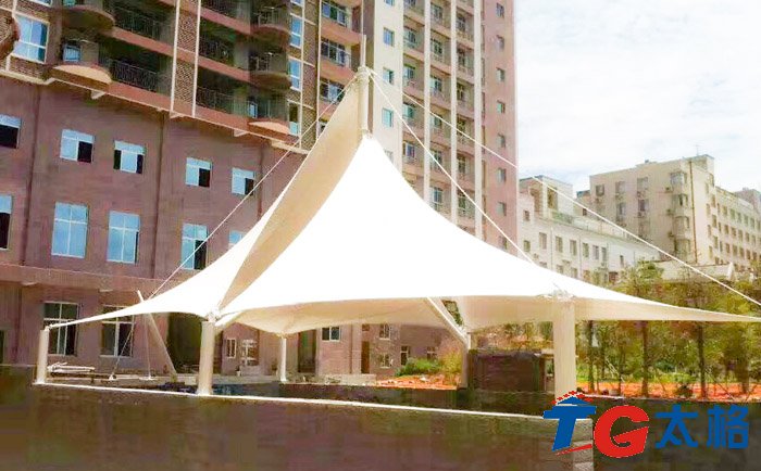 湖南郴州設計院停車場出入口膜結構