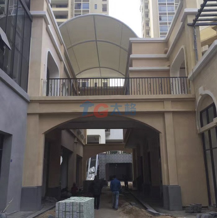 膜結構工程驗收現場