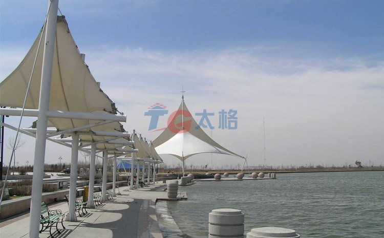 驗收合格投入使用的景觀膜結構工程