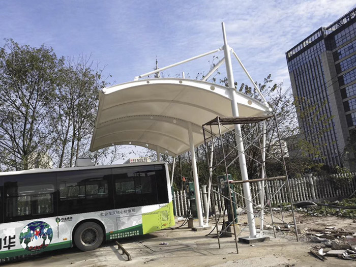 膜結構充電樁雨棚工程