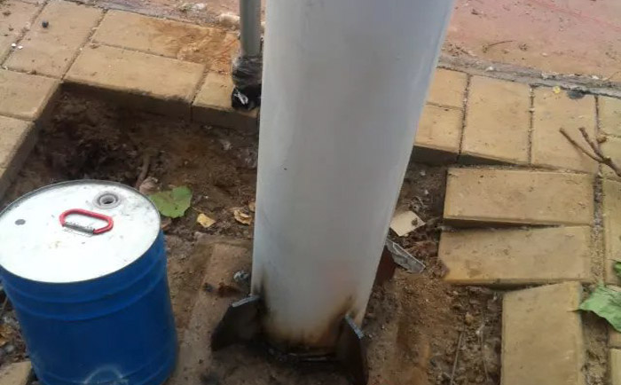 膜結構之鋼架結構的焊接