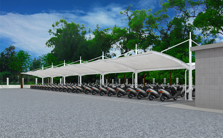 漂亮的膜結構停車棚建筑