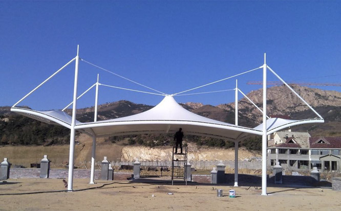 陶器造型的出入口膜結構建筑