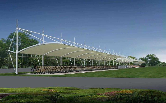 張拉式的膜結構停車棚