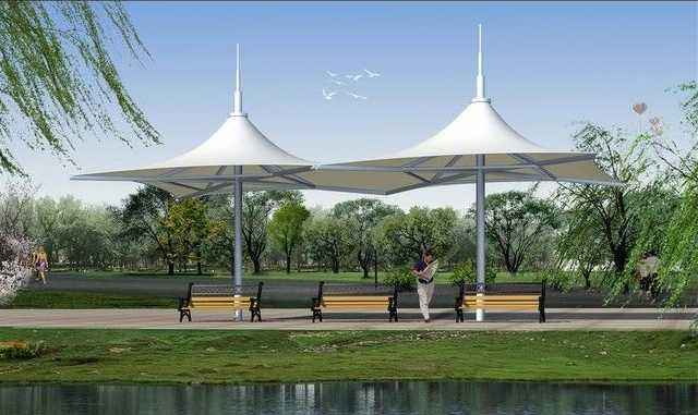 膜結構充電樁車棚