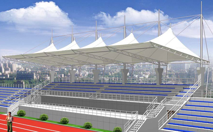 體育場(chǎng)的充氣膜結(jié)構(gòu)看臺(tái)