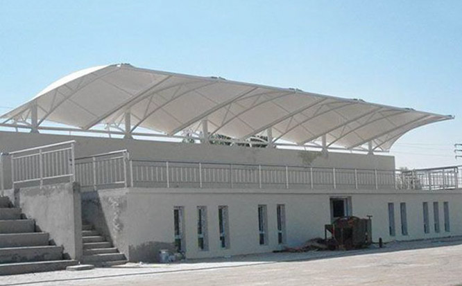 即將竣工的膜結構看臺建筑